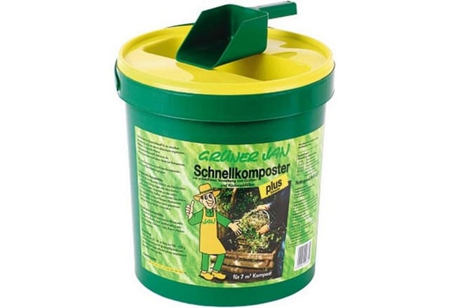 Grüner Jan Thermokomposter Schnellkomposter 6kg mit Schaufel Bodenhilfsstoff Gartenkomposter