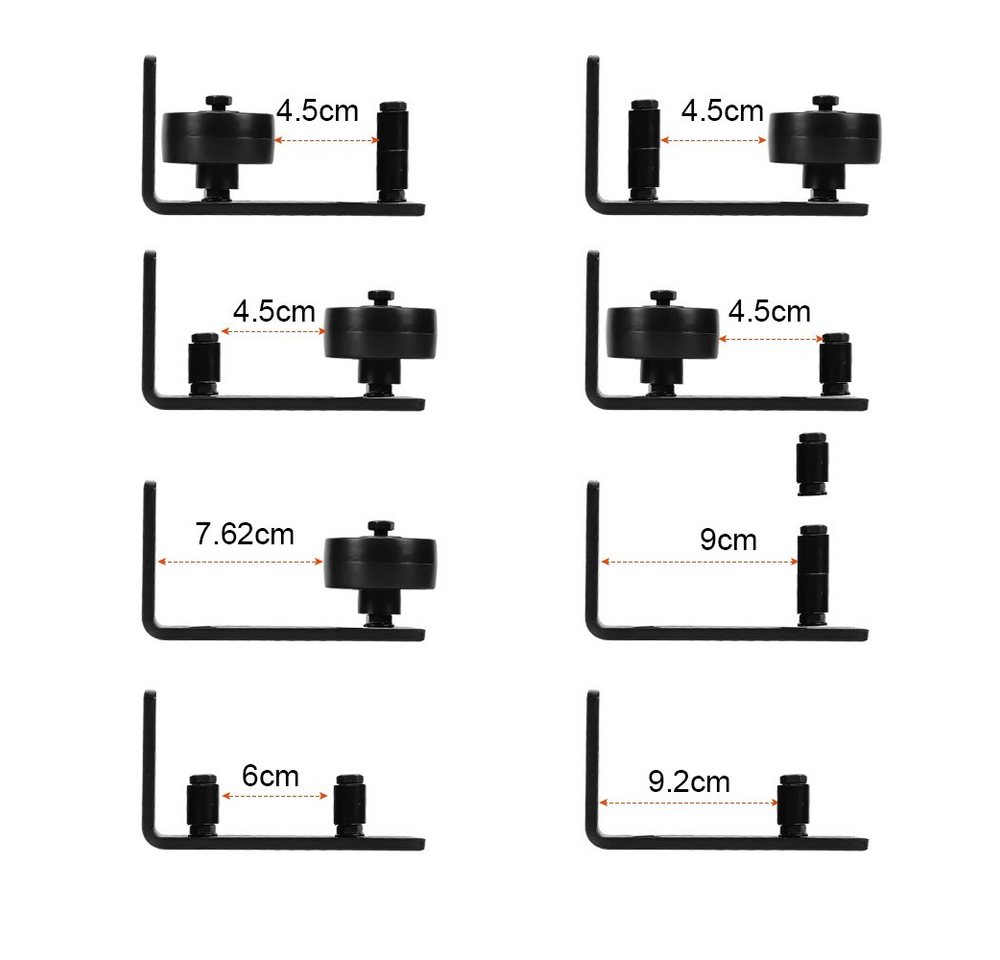 Clanmacy Schiebetür Schiebetürsystem Schiebetürschloss Beschlag Bodenführungsrolle Bild 2