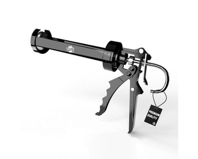 FixedByU Kartuschenpistole 2k Kartuschenpresse Metall Silikonpistole mit 18:1 Übersetzung, (für Standard Kartuschen bis 310ml)