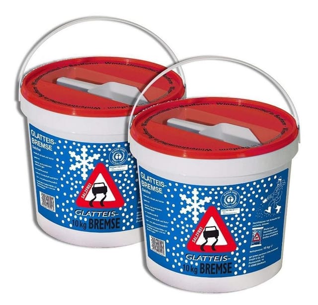 gpi green partners international GmbH & Co. KG Sand Streusplitt ohne Streusalz Eimer 2x10 kg Streuschaufel Streugranulat