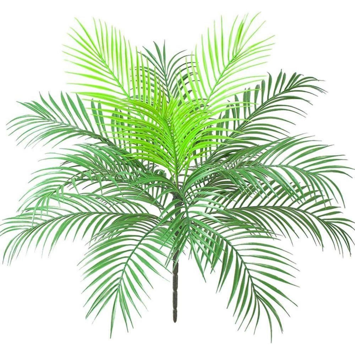 Künstliche Tropische Palmblattbusch Pflanze Grün Kunststoff Areca Palm 63 Cm