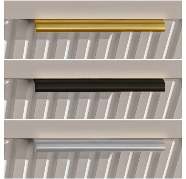 Lomadox Doppelwaschtisch ADELAIDE-56-CASHMERE, 140cm mit Keramik-Waschbecken, kaschmir und Eiche mit gerillter Front