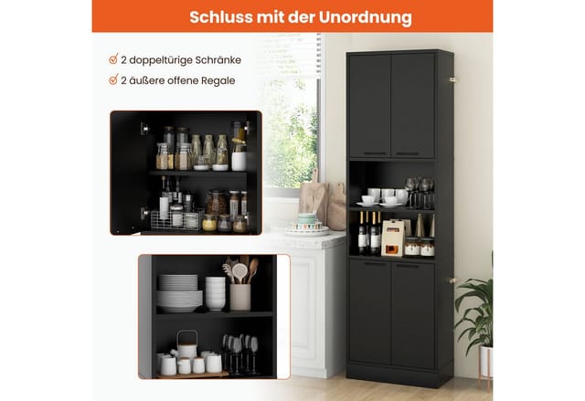 COSTWAY Küchenbuffet Küchenschrank Vorratsschrank 190cm