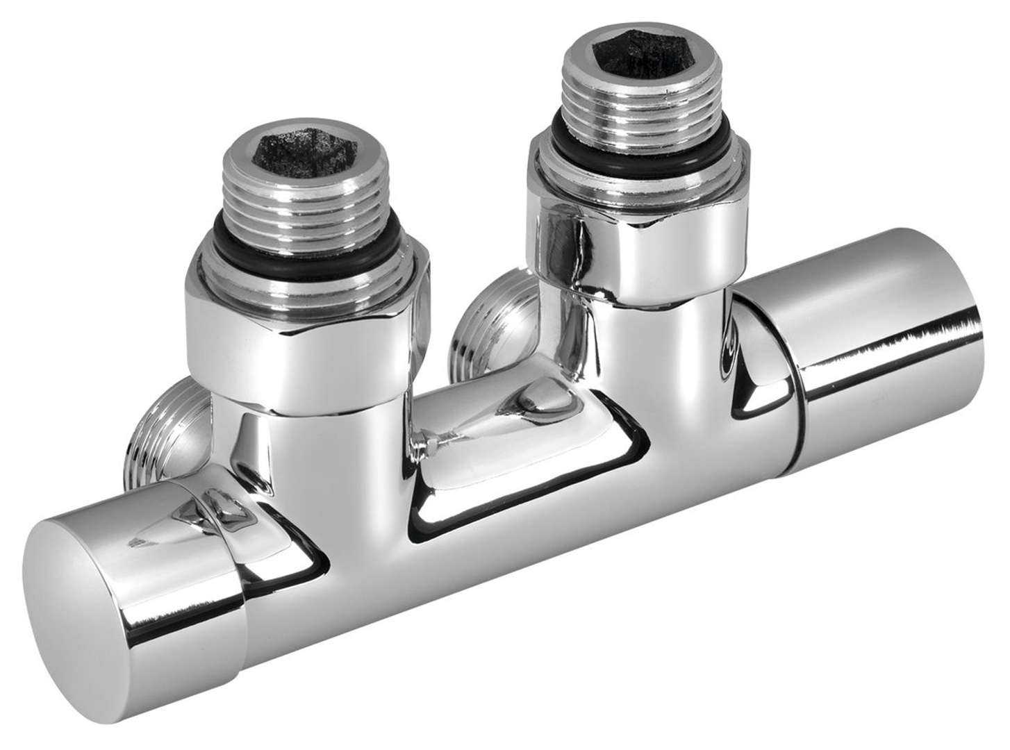 Aqualine R-start - Ventil-anschlussgarnitur, Mittelanschluss, Chrom Sr230c