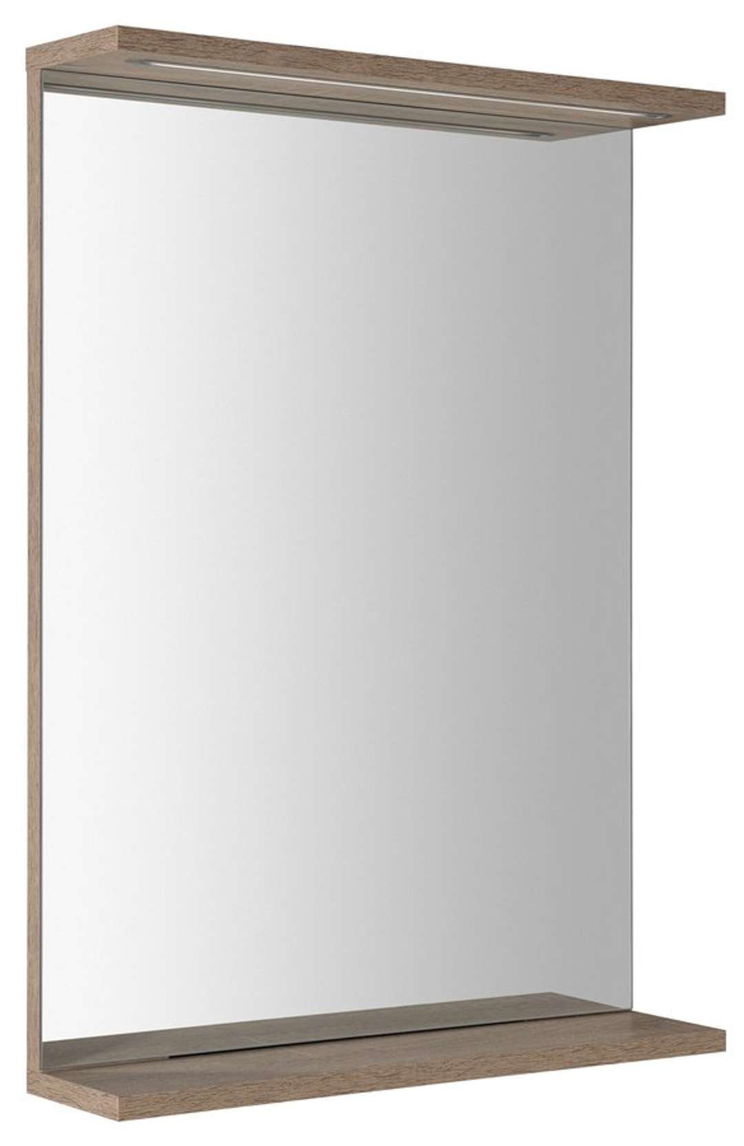 Aqualine Korin - Spiegel Mit Led-beleuchtung 50x70x12 Cm, Platin-eiche Ko995s