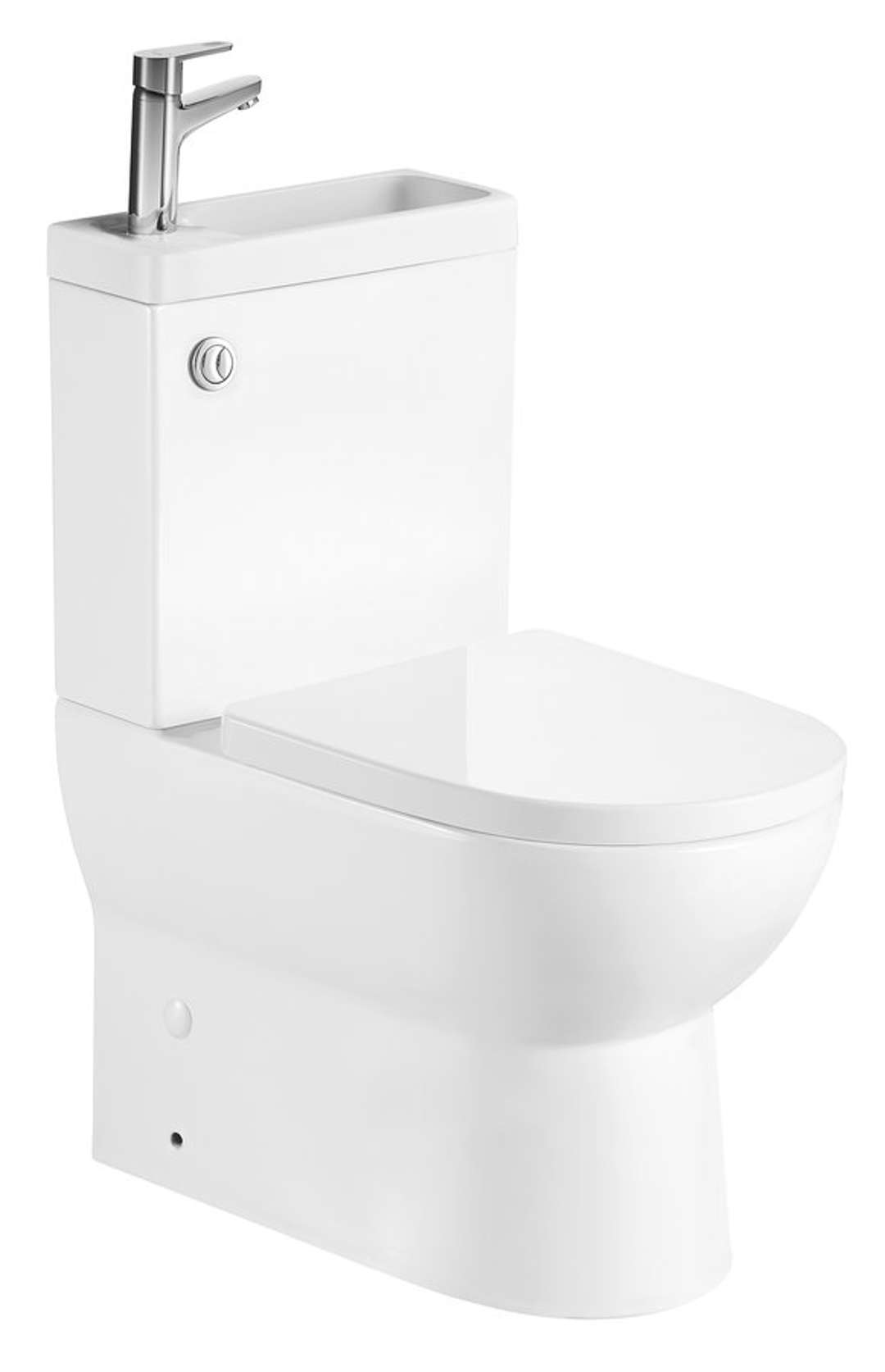 Aqualine Jalta Hygie - Wc-kombination Mit Handwaschbecken, Rimless, Vario-abgang, Weiß Pb103h