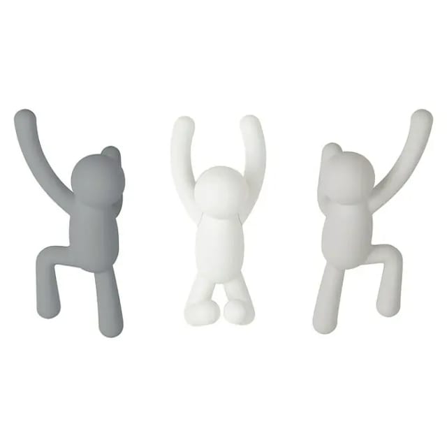 Umbra Garderobenhaken Buddy 3er Set grau