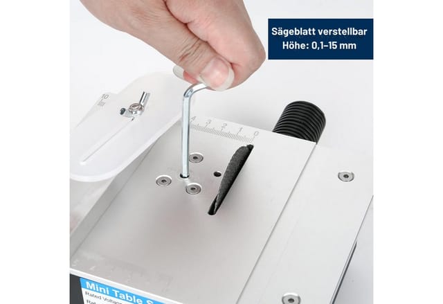 Vivitar Tischkreissäge Tragbare elektrische Minisäge, kompakt DIY-Schneidewerkzeug, Schneidemaschine mit einstellbarer Schnitttiefe, Tragbare Tischkreissäge für Schule und Zuhause, multifunktional anhebbare Klinge einstellbare Geschwindigkeit