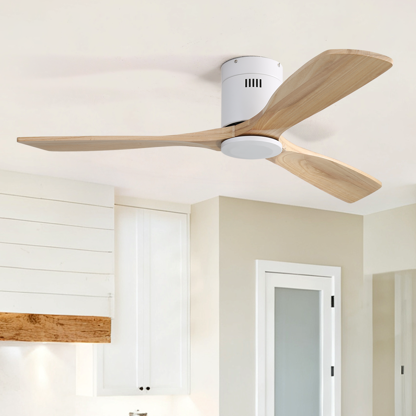 Deckenventilator Ø132 Cm, Reversibler Dc-motor, 6 Geschwindigkeiten, Fernbedienung, Timer, Leiser Betrieb