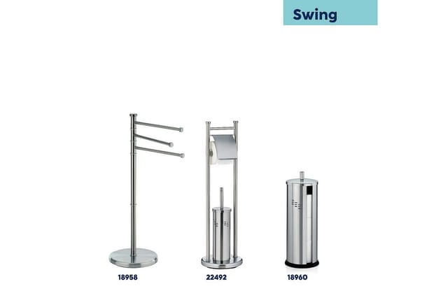 kela Toiletten-Ersatzrollenhalter Swing, Mattoptik, umlaufendes Lochmuster, 3 Rollen, Gummierung an Unterseite