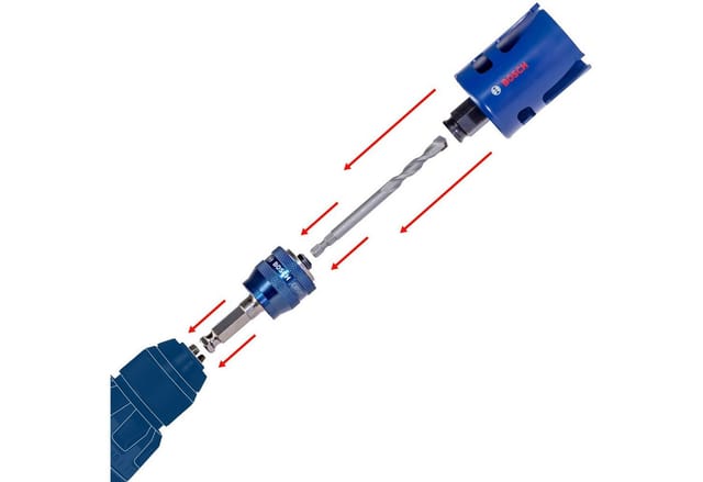 BOSCH Lochsäge Pro Multi Material, 14 Teile, Power Change Plus Set, 20 - 76 mm, 14-teilig