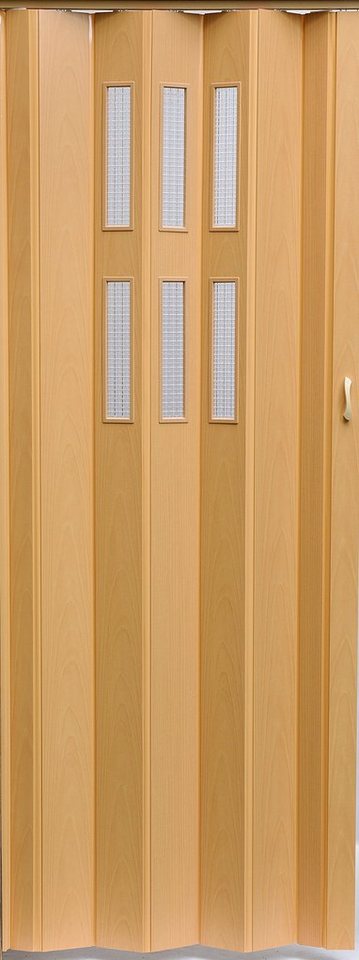 Vivaldi Falttür Schiebetür Farbe buche Fenster H. 202 cm Türbreite bis 84 cm pgl043 (1 Karton, 1-St., 1 Set), teils vormontiert Bild 3