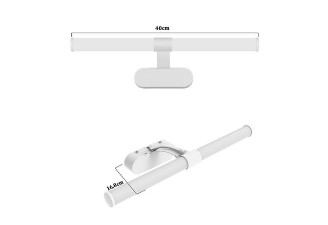 Nettlife LED Spiegelleuchte Spiegellampe Schwarz 4000K, LED fest integriert, Neutralweiß, für Küche schrank Keller