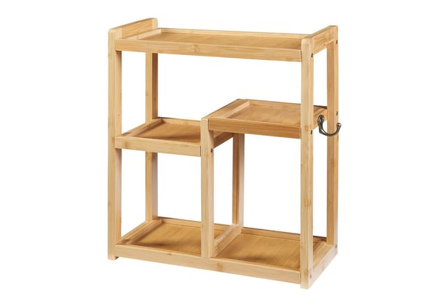 en.casa Badregal, »Höör« mit 5 Ablagen 42 x 37 x 17 cm Bambus