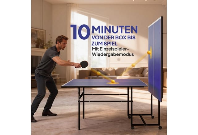 SPORTNOW Tischtennisplatte mit 2 Tischtennisschlägern, 3 Bällen (Tischtennisspiel-Set, 1-tlg., Tischtennistisch), Das Netz ist im Lieferumfang enthalten