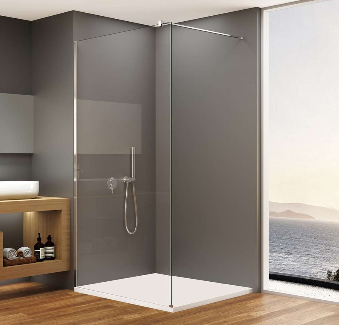 Bruckner - Walk-in Duschwand, 90 Cm, Klarglas/chrom 750.090.1