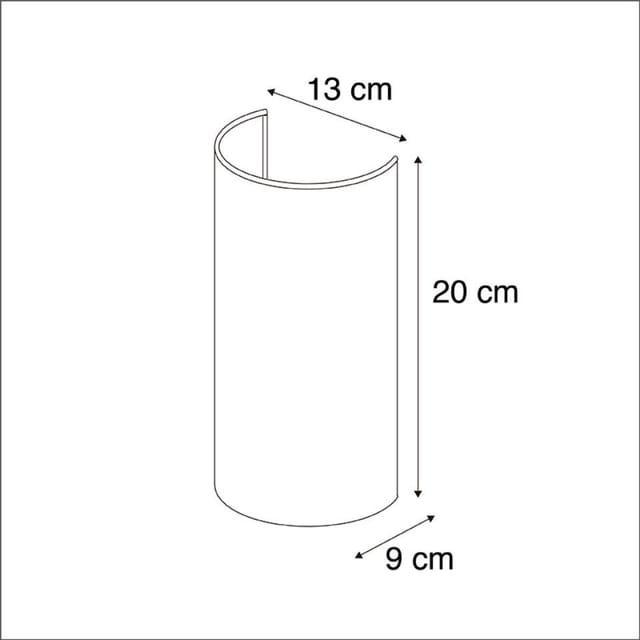Qazqa Wandleuchte Drum, ohne Leuchtmittel, E27, Weiß, Modern, Textil, 1-flammig