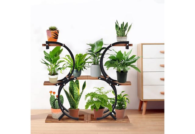 relaxdays Blumenständer Pflanzenständer Industrial Design