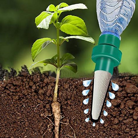 Zoternen 4-teiliges Automatisches Bewässerungsset Für Pflanzen, Gartengeräte, Automatische Bewässerungsstäbe, Gießkanne Für Topfpflanzen, Blumen Und Gemüse Für Drinnen Und Draußen