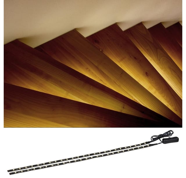 GLOBO LIGHTING Dekolicht, LED-Leuchtmittel fest verbaut, Neutralweiß, LED Strip Streifen Leiste USB 2x Licht-Band Treppen TV Hintergrund