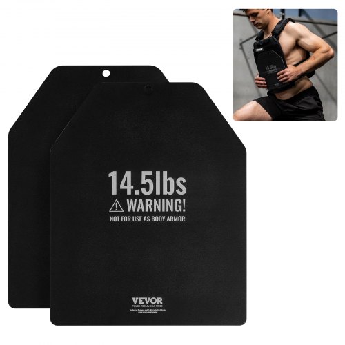 Gewichtsplatten Für Gewichtsweste 13,2 Kg Set (2 X 6,6 Kg), Flache Gewichtswestenplatten Für Wods & Funktionelles Training, Ergonomisches Zusatzgewicht Für Krafttraining, Laufen & Fitness