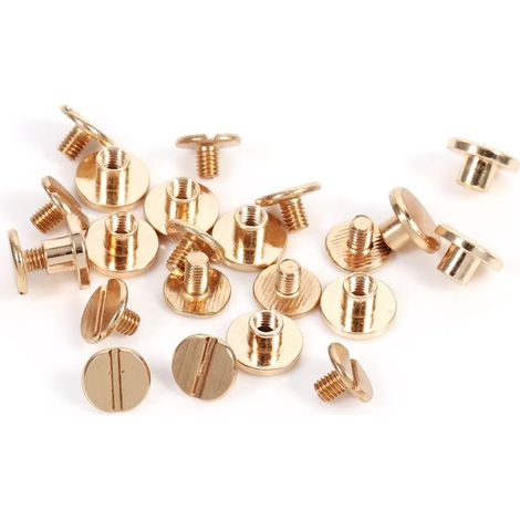 Knöpfe Aus Massivem Messing, Schraubnägel, Schraubklappennieten, Ledernieten Für Gürtel, Nägel 5 Mm, 6,5 Mm, 8 Mm (5 Mm).