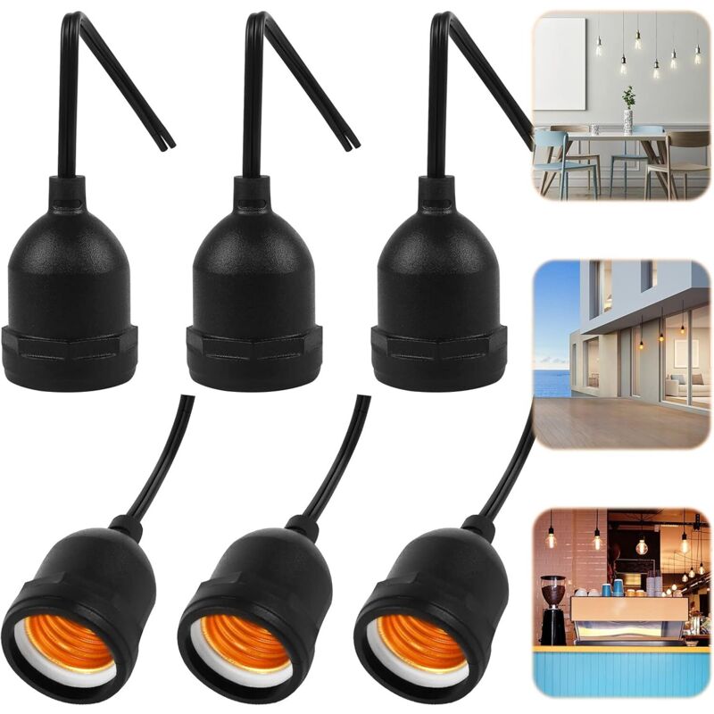Stück E27-fassungen, Wasserdichte E27-lampenfassungen, Hochwertige Wasserdichte E27-lampenfassungsadapter Für Glüh- Und Led-lampen, Für Industrie Und Heimwerker.