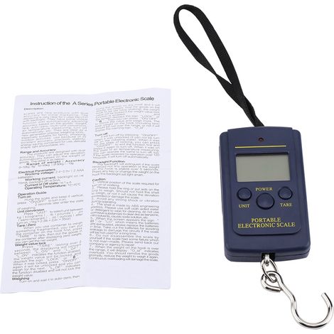 Digitale Hängewaage, 40 Kg/10 G, Elektronische Hängewaage Mit Haken, Multifunktionale Digitale Hängewaage, Schwarz