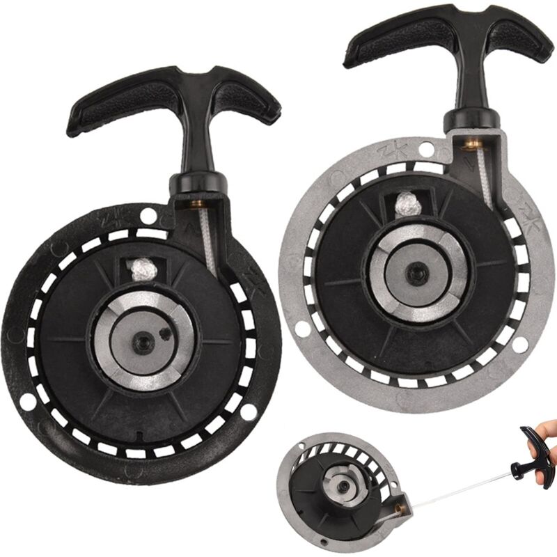 2-teiliger Easy Pull Starter, Mini-anlasser Aus Aluminiumlegierung Mit Starter-erinnerung, Seilzugstarter, Rückstoßstarter Für 2-takt 49cc Pocket Bike Minimoto Atv Quad Scooter.