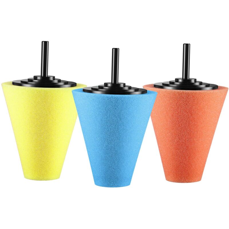 Polierschwamm-pad Für Die Autopolitur, Selbstklebender Schaumstoffschwamm, Konische Form Für Autopolitur Und -pflege, 7,6 Cm