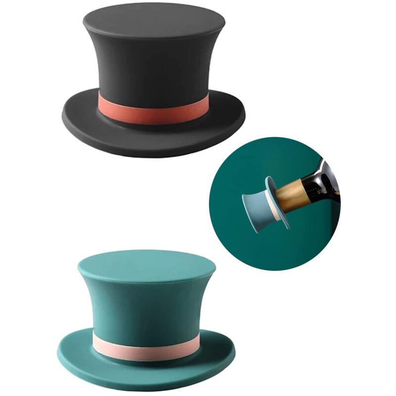 Set Mit 2 Wiederverwendbaren Silikon-champagnerverschlüssen Für Wein-, Sekt- Und Bierflaschen.