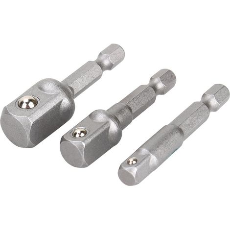 Stück Sechskantschaft-auf-vierkantschaft-bohreradapter 1/4" + 3/8" + 1/2".