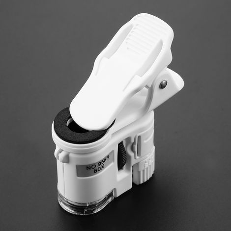 Mini-handy-mikroskop 60x Uv-licht-vergrößerung Led-vergrößerung
