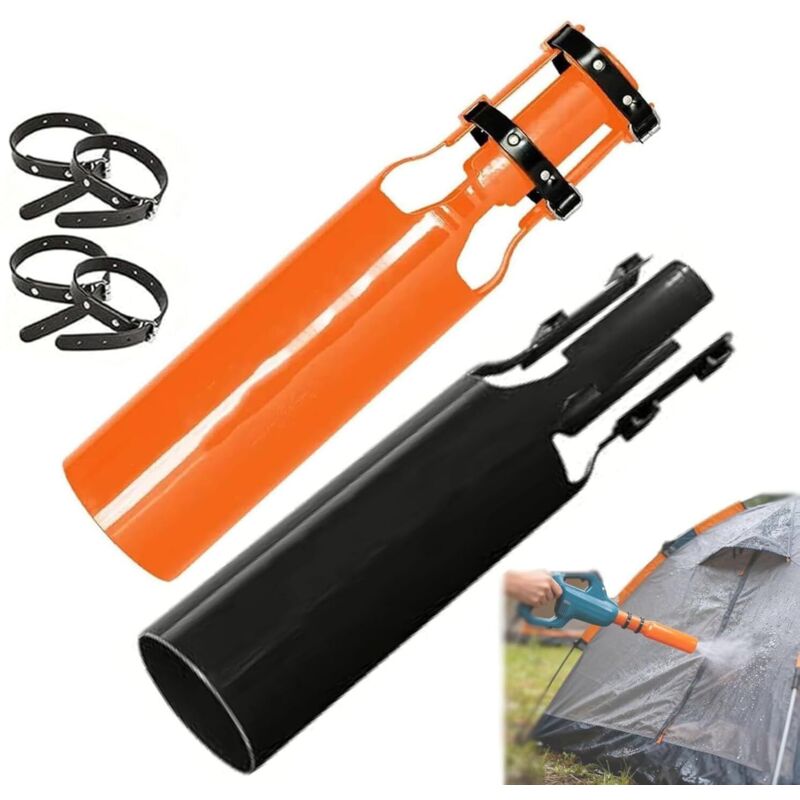 Luftverstärker Für Laubbläser, Laubbläser – Luftstromverbesserer-zubehör, Doppelter Ersatz Für Verschiedene Wetterbedingungen, Schnee, Hinten (schwarz + Orange)