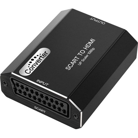 Scart-zu-hdmi-videokonverter, Hdmi-ausgangsadapter, 720p/1080p-hd-umschalter, High-end-audio-video-konverter Für Hd-fernseher, Monitore, Projektoren, Set-top-boxen, Vhs-geräte Und Xbox