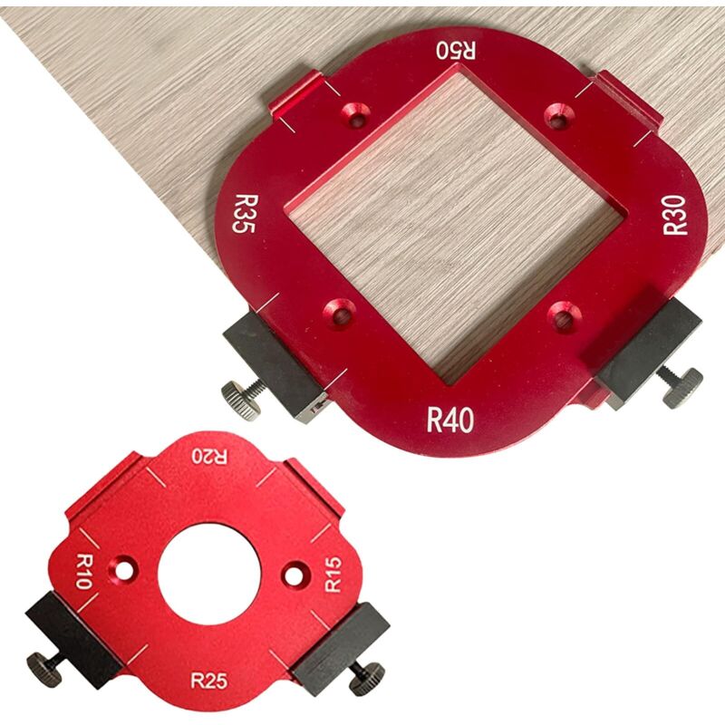 Rundwinkel-schneidevorrichtung Aus Aluminiumlegierung Für Die Holzbearbeitung - Hilfswerkzeug Für Bogenschnitte R10 Bis R50