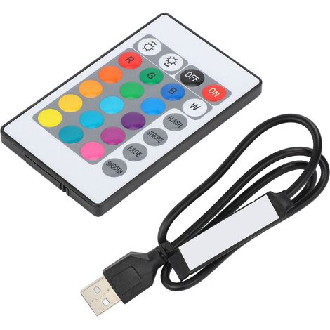 Qcwwy Rgb-lichtstreifen-controller Mit Fernbedienung Für 5v-led-lichtstreifen, Einfache Installation Für Zuhause, Hotel, Party [usb-material]