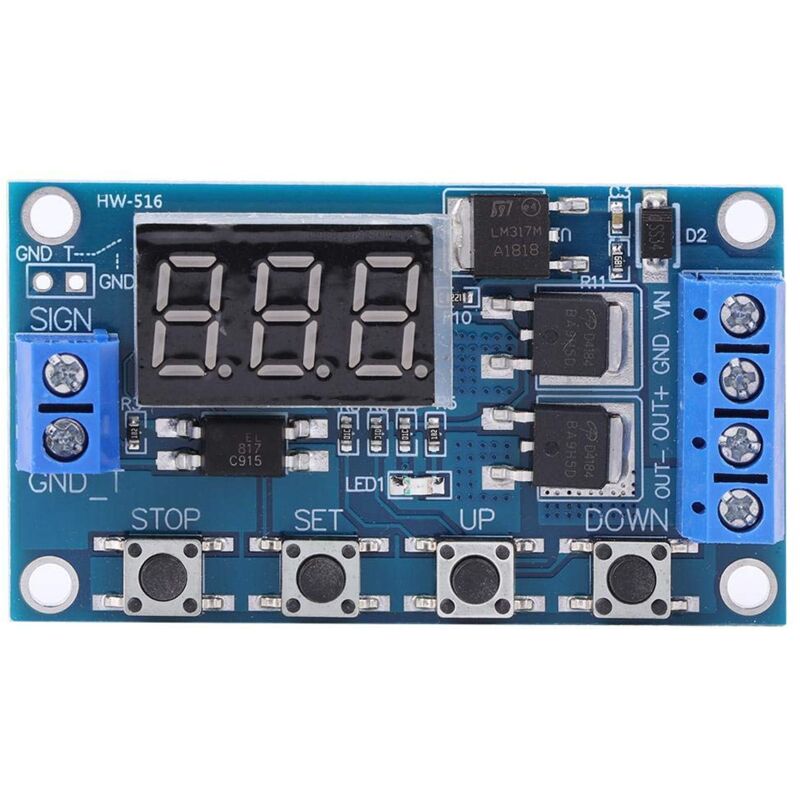 12v/24v Platin-zeitverzögerungsrelaismodul, Triggerzyklusverzögerung, Dual-mosfet, Durchflusssteuerung