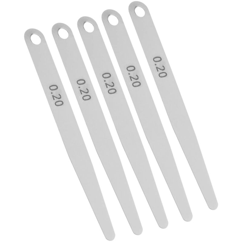 Satz Von 5 Metrischen Dickenlehren Für Schlitzmesswerkzeug 0,2/0,3 Mm Aus Edelstahl Für Schlitzbreite (0,2).