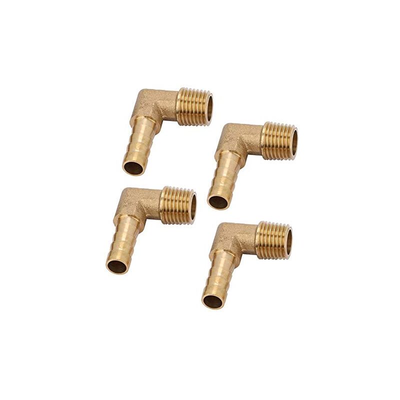 Zoternen Schlauchanschlussadapter, 4 Stück, Messing-außengewinde, Winkel, G1/4"-schlauchanschluss (g1/4" 8 Mm)