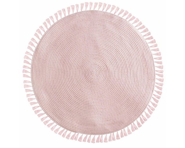 Atmosphera Créateur d'intérieur Teppich Dekoteppich Lurex Ø 90 cm mit Fransen, rund