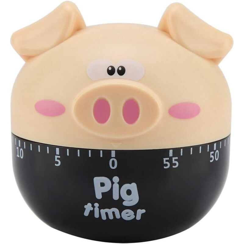 Mechanische Timer In Form Von Cartoon-schweinen – Niedliche Timer-zähler Für Die Küchenzeitmessung (farbe: Khaki)