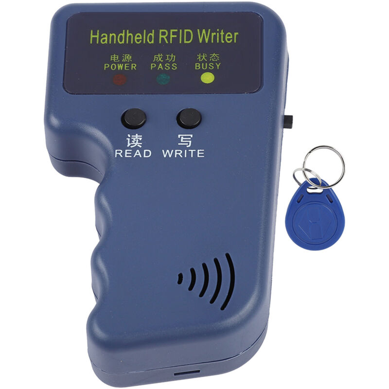 125 Khz Em4100 Tragbarer Rfid-kartenleser/kopierer + 1 Schlüsselanhänger