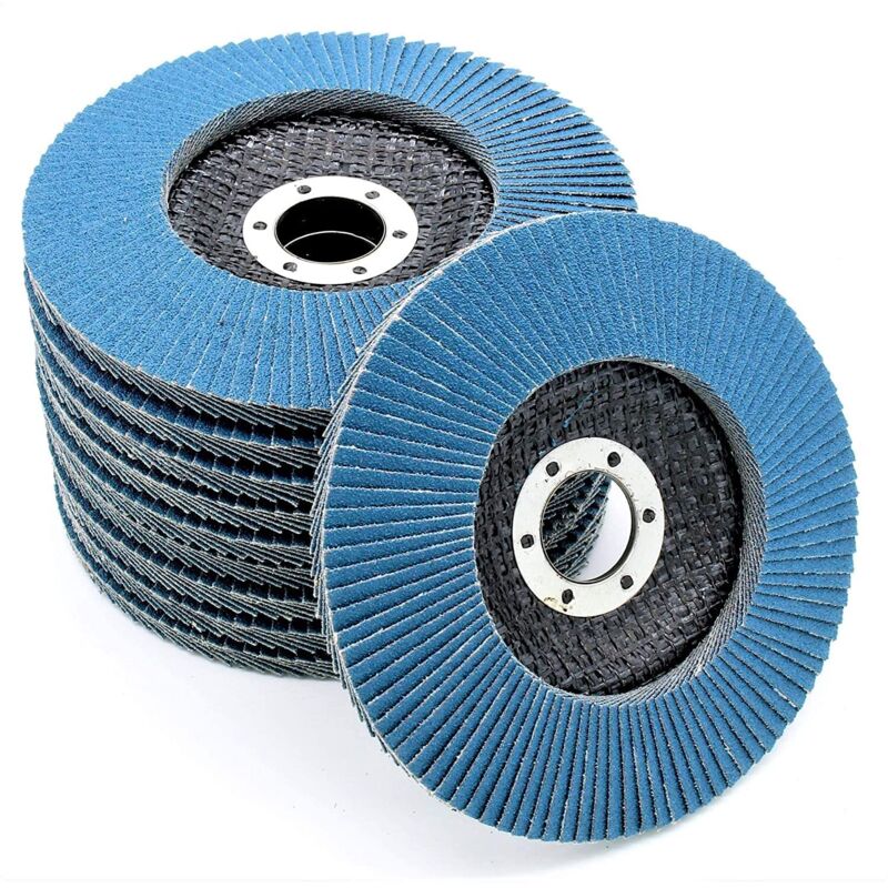 Set Mit 10 Schleifscheiben Aus Edelstahl, 125 Mm, Körnung 100, Blau – Die Perfekte Lamellenscheibenlösung Für Hochwertiges Polieren