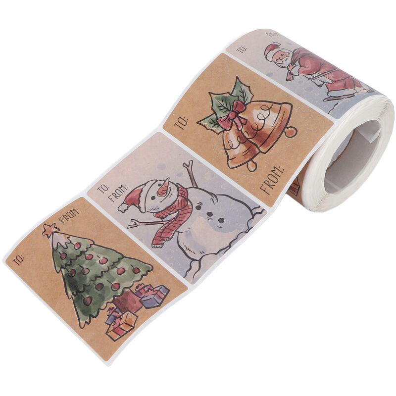 Weihnachtsaufkleber, 6 Designs, 250 Dekorative Weihnachtsaufkleber Zum Aufkleben Für Karten, Geschenkumschläge Und Schachteln.