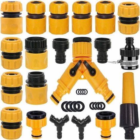 Packung Mit 20 Gartenschlauch-anschlussstücken, Gartenschlauch-wasserhahnadaptern, Y-förmigen Schlauchverteilern, Universal-wasserhahnverbindern Usw.