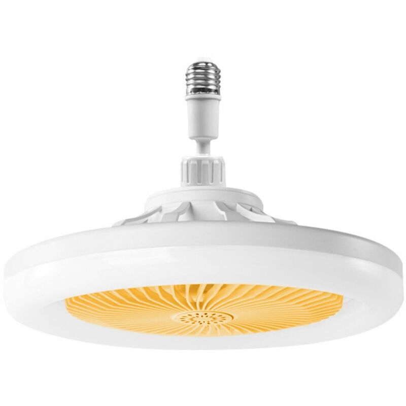 Aimoonsa Deckenventilator Mit Licht, Deckenventilator Mit Fernbedienung, Leiser Deckenventilator, Dimmbare E27-led-deckenleuchte, 3 Geschwindigkeitsstufen, Timer (gelb)