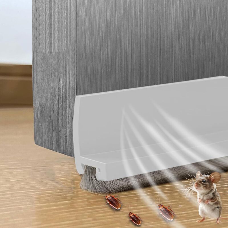 Türdichtung, Türzugluftstopper Und Isolierung, Selbstklebender Türdichtungsstreifen Für Den Unteren Türbereich Für Zuhause, Insektendicht, Staubdicht, Schalldicht, Silikon-schlafzimmertür (weiß)