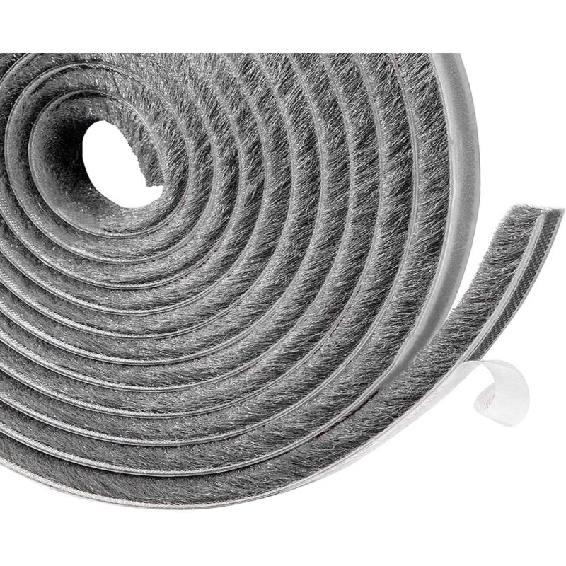 Aimoonsa Fensterdichtung, Kälteschutzdichtung, Türdichtung, Eingangstürdichtung, 10 M (l) X 9 Mm (b) X 9 Mm (t), Ideal Zur Isolierung Gegen Kälte, Lärm Und Feuchtigkeit – Grau
