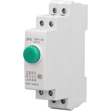 Haofy Durable Din Rail Set - Druckknopfschalter Für Jp9 Stromleitungssteuerung, Geeignet Für Beleuchtungssignalplatztypen (grün).